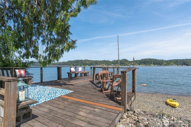 7610 E Grapeview Loop Rd, Allyn, WA 98524 - dock featuring a water view