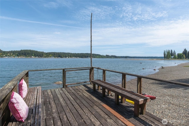 7610 E Grapeview Loop Rd, Allyn, WA 98524 - dock featuring a water view