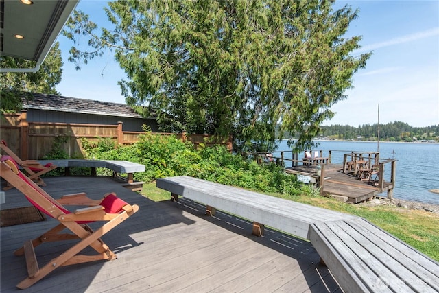 7610 E Grapeview Loop Rd, Allyn, WA 98524 - dock featuring a water view and fence