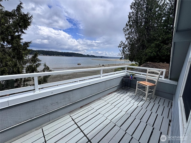7610 E Grapeview Loop Rd, Allyn, WA 98524 - deck featuring a water view