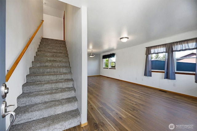 28540 74th Dr NW, Stanwood, WA 98292 - stairs with wood finished floors and baseboards