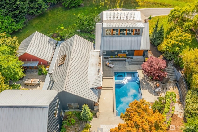 10611 NE 155th Pl, Bothell, WA 98011 - view from above of property with a pool