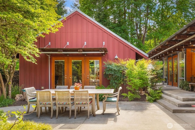 10611 NE 155th Pl, Bothell, WA 98011 - view of patio with french doors and outdoor dining area