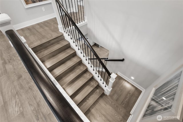 14636 203rd Ave E Unit 19, Bonney Lake, WA 98391 - stairs with wood finished floors and baseboards