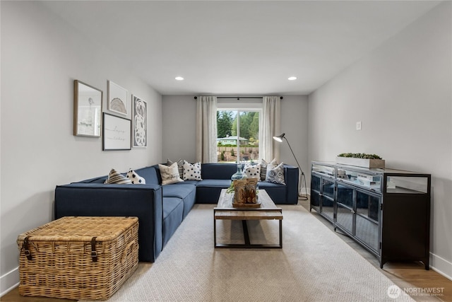 15321 204th Ave E Unit 56, Bonney Lake, WA 98391 - living area featuring baseboards and recessed lighting