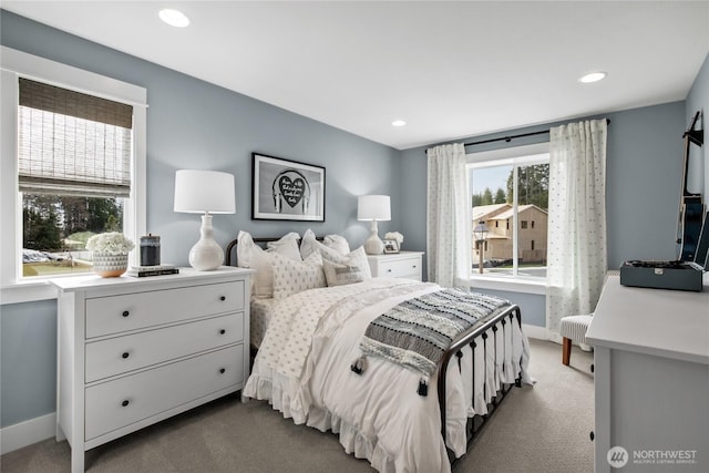 15321 204th Ave E Unit 56, Bonney Lake, WA 98391 - carpeted bedroom featuring baseboards and recessed lighting