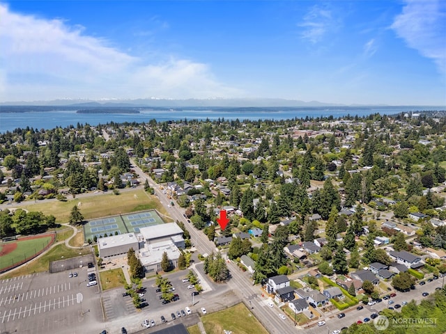 8155 28th Ave SW, Seattle, WA 98126 - aerial overview of property's location featuring a large body of water