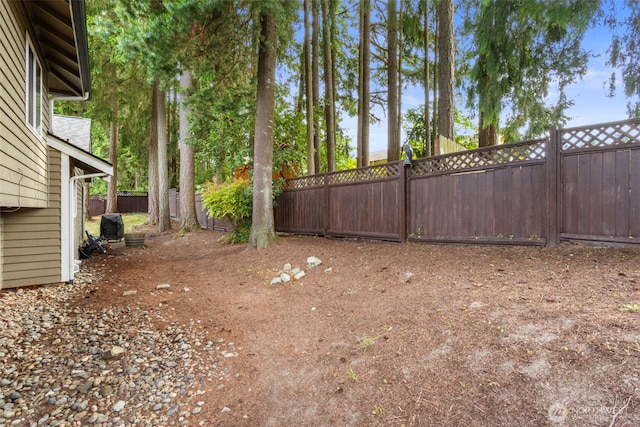 view of fenced backyard