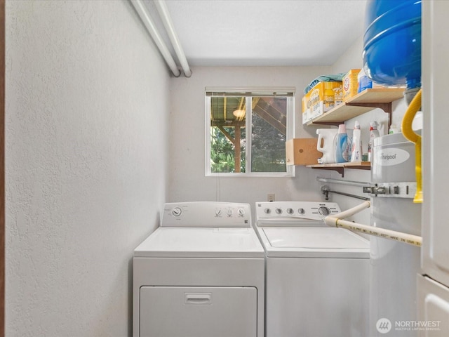 17417 29th Dr SE, Bothell, WA 98012 - washroom with separate washer and dryer and a textured wall