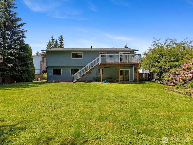 17417 29th Dr SE, Bothell, WA 98012 - back of property featuring stairway and a wooden deck