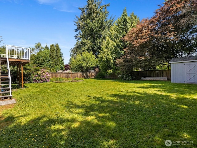 17417 29th Dr SE, Bothell, WA 98012 - view of yard featuring stairs and a deck
