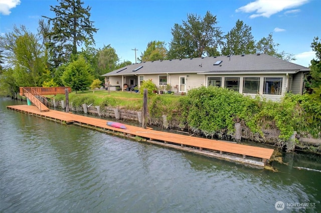 45 N Welcome Slough Rd, Cathlamet, WA 98612 - rear view of house featuring a water view
