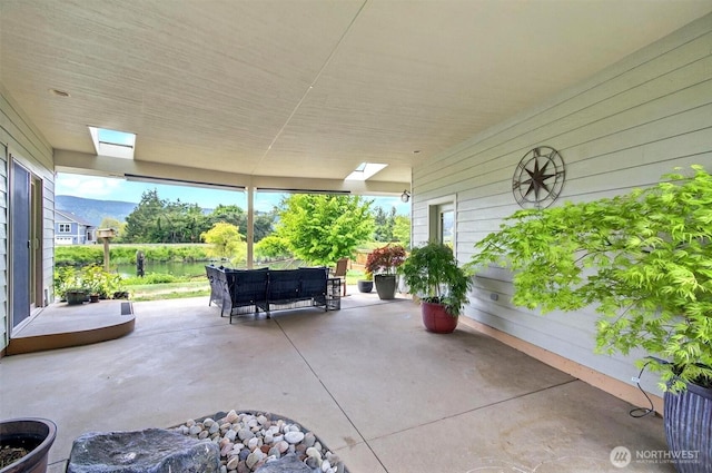 45 N Welcome Slough Rd, Cathlamet, WA 98612 - view of patio / terrace featuring outdoor lounge area and a water view
