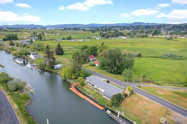 45 N Welcome Slough Rd, Cathlamet, WA 98612 - aerial view of sparsely populated area with a water and mountain view