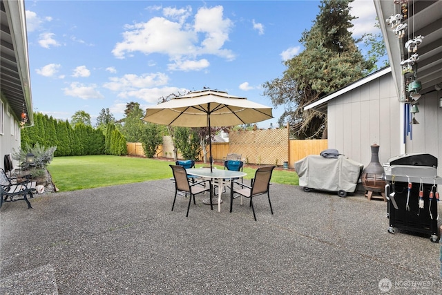 2313 N 19th Pl, Mount Vernon, WA 98273 - view of patio / terrace with outdoor dining space and grilling area