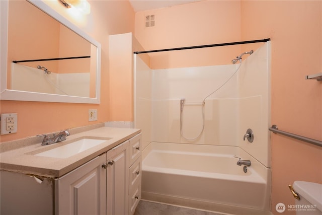 766 120th St S Unit A & B, Tacoma, WA 98444 - bathroom featuring vanity,  shower combination, and toilet