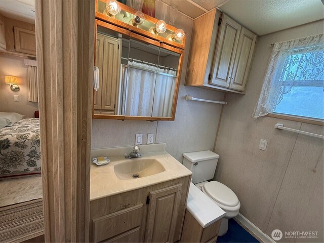 bathroom featuring toilet and vanity