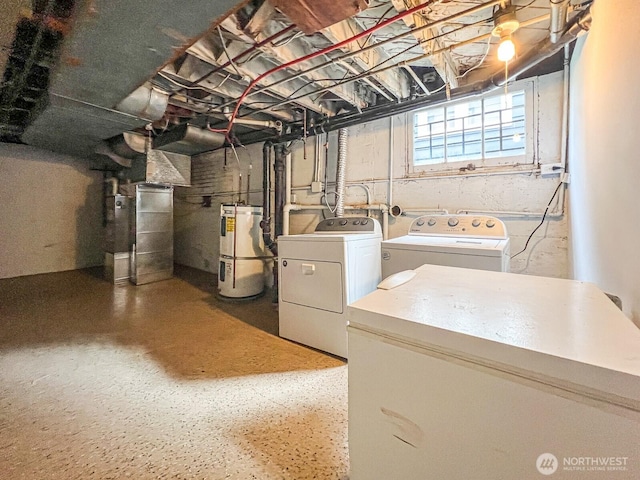 1915 Dexter Ave N, Seattle, WA 98109 - laundry room featuring water heater and washer and clothes dryer