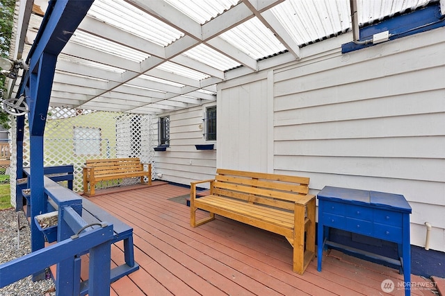 1811 S Sprague Ave, Tacoma, WA 98405 - wooden terrace with a pergola