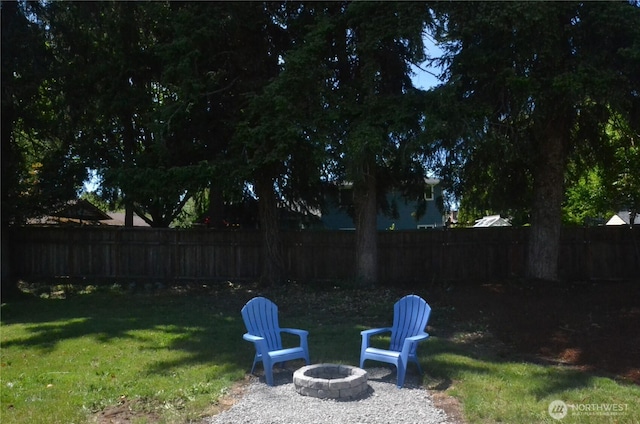 64 Queets St, Steilacoom, WA 98388 - view of yard with an outdoor fire pit
