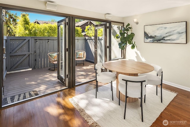 2345 42nd Ave E, Seattle, WA 98112 - dining space featuring baseboards and hardwood / wood-style floors