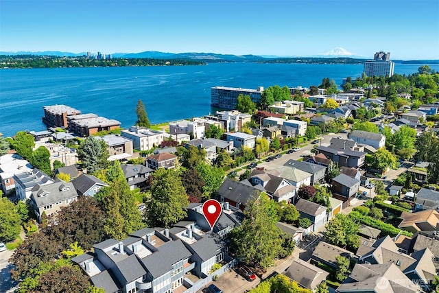 2345 42nd Ave E, Seattle, WA 98112 - aerial perspective of suburban area featuring a water and mountain view