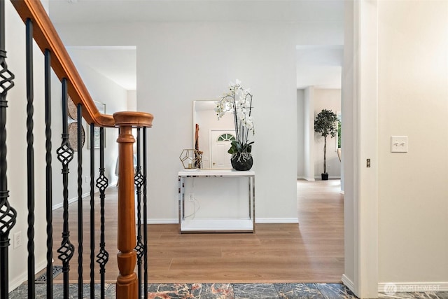 13212 Wicks End Ln SW, Port Orchard, WA 98367 - foyer entrance with wood finished floors, stairs, and baseboards