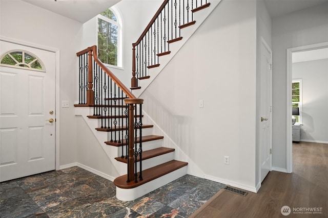 13212 Wicks End Ln SW, Port Orchard, WA 98367 - foyer entrance with baseboards and stairs
