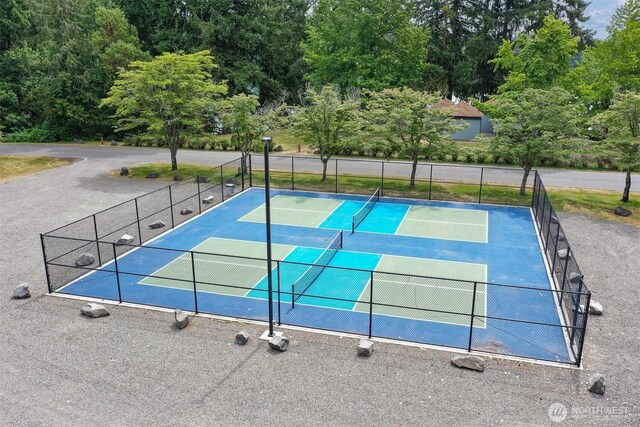 22717 Briarwood Ct SE, Yelm, WA 98597 - view of tennis court featuring fence