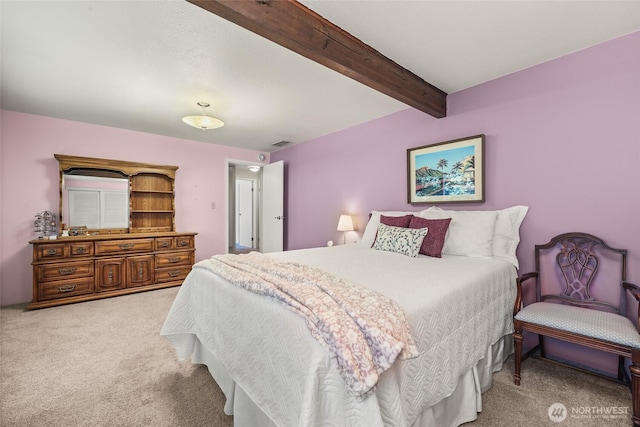27428 97th Ave SW, Vashon, WA 98070 - carpeted bedroom featuring beam ceiling