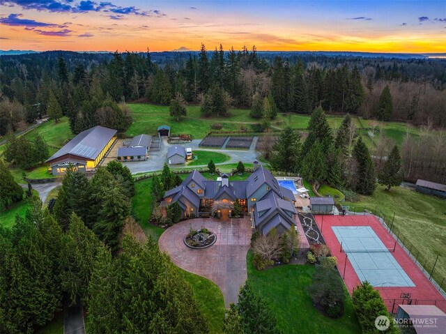 30404 44th Ave NW, Stanwood, WA 98292 - view from above of property with a heavily wooded area