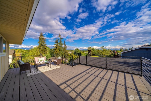21326 5th Ave S, Des Moines, WA 98198 - wooden terrace with an outdoor hangout area