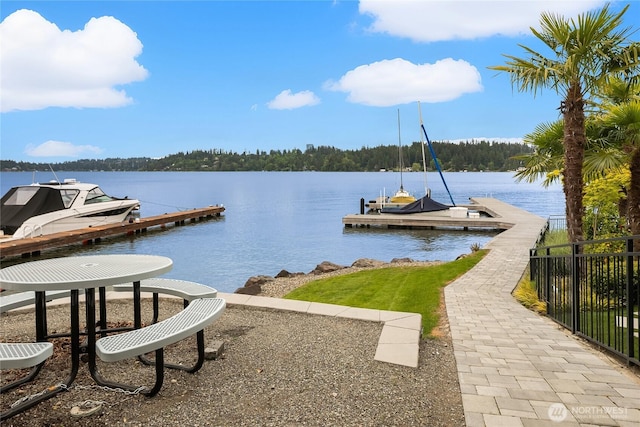 8902 N Mercer Way, Mercer Island, WA 98040 - dock featuring fence and a water view