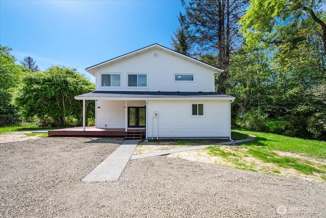 1405 33rd St, Seaview, WA 98644 - rear view of property with a wooden deck