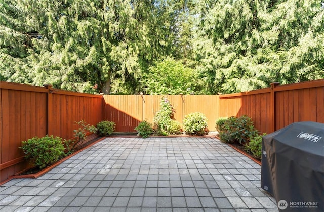 16404 1st Dr SE, Bothell, WA 98012 - view of patio / terrace featuring grilling area and a fenced backyard