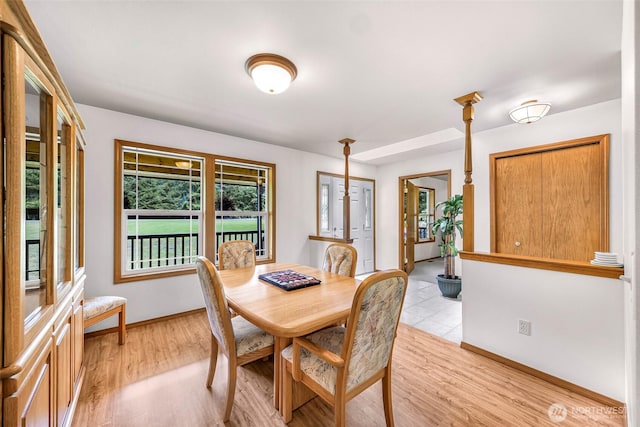 8368 Birdsview Meadows Ln, Concrete, WA 98237 - dining room featuring baseboards and light wood-style floors