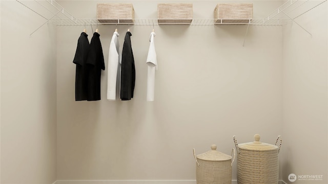 view of walk in closet