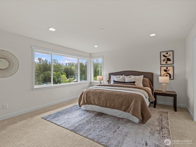 667 17th Ave NW, Issaquah, WA 98027 - carpeted bedroom featuring baseboards and recessed lighting