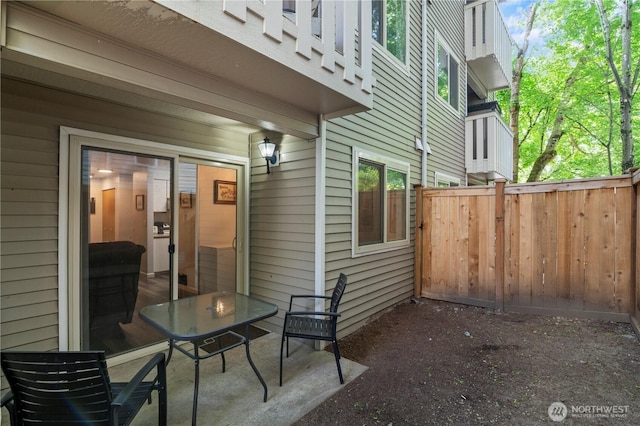 view of patio with fence