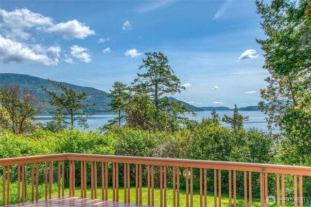 55 Langell Ln, Orcas Island, WA 98245 - water view with a mountain backdrop