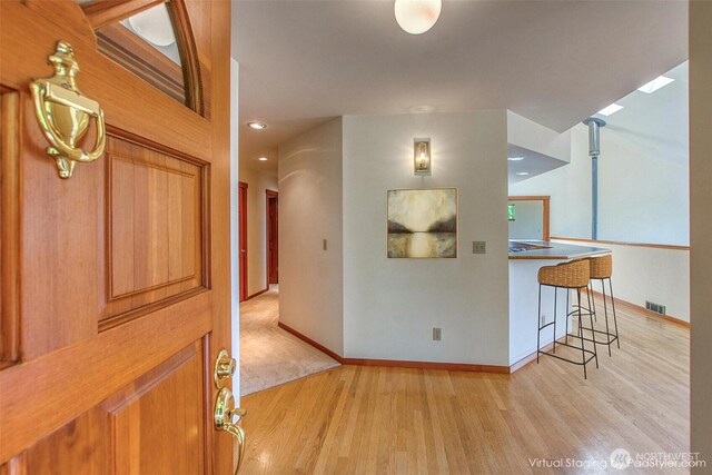 55 Langell Ln, Orcas Island, WA 98245 - corridor featuring light wood-style flooring and baseboards