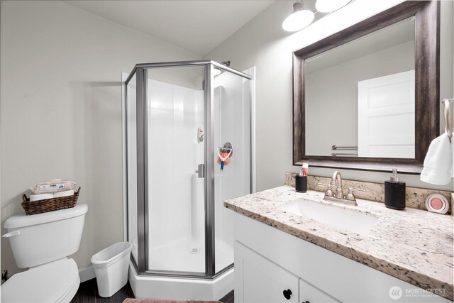 13800 27th Dr NW, Tulalip, WA 98271 - full bath with vanity, a shower stall, and toilet