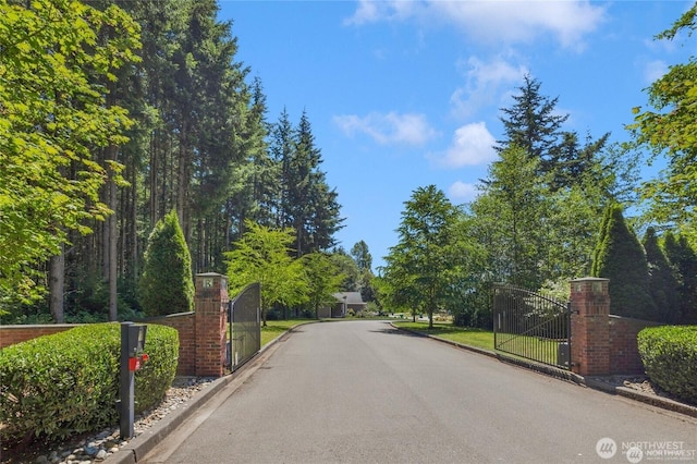 13800 27th Dr NW, Tulalip, WA 98271 - view of asphalt road with a gate and curbs