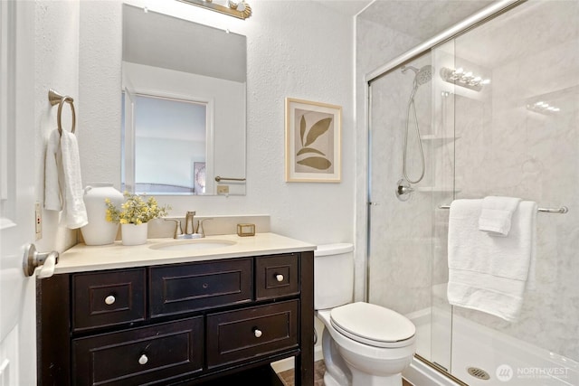 15212 NE 8th St Unit F3, Bellevue, WA 98007 - bathroom with toilet, a stall shower, and vanity