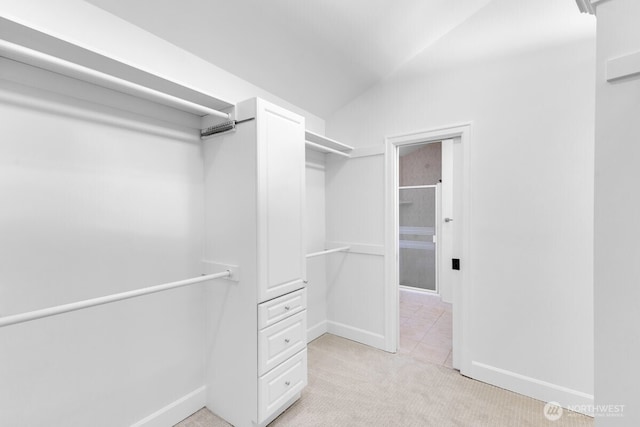16015 Inglewood Rd NE, Kenmore, WA 98028 - spacious closet featuring light colored carpet and lofted ceiling