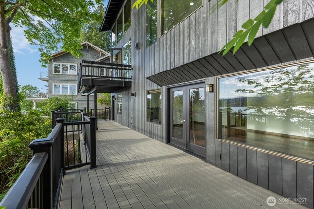 16015 Inglewood Rd NE, Kenmore, WA 98028 - deck featuring french doors