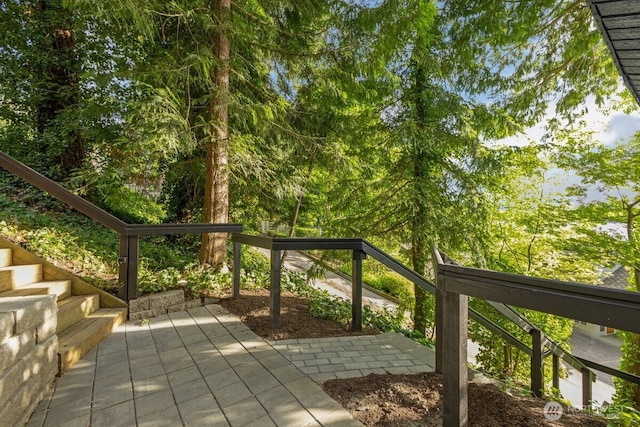 16015 Inglewood Rd NE, Kenmore, WA 98028 - view of patio featuring stairway