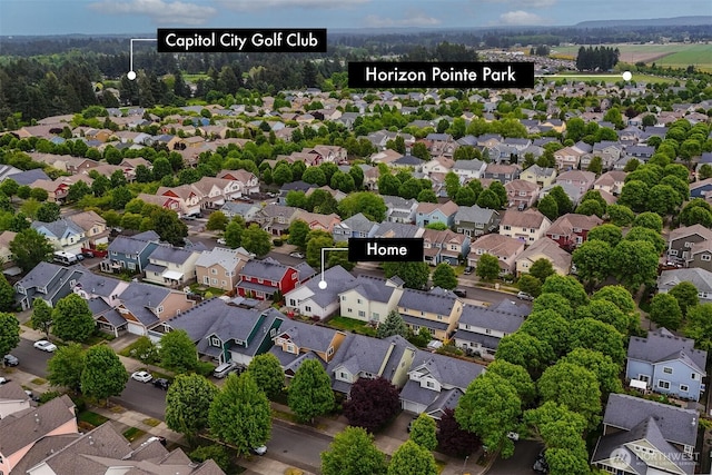 aerial view of residential area