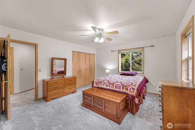 163 Polo Park Dr, Bellingham, WA 98229 - carpeted bedroom featuring a closet and a ceiling fan