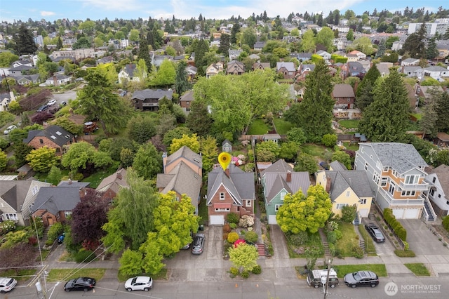 aerial view of residential area